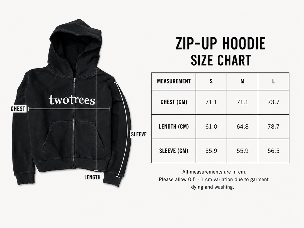 twotrees vintage zip up
