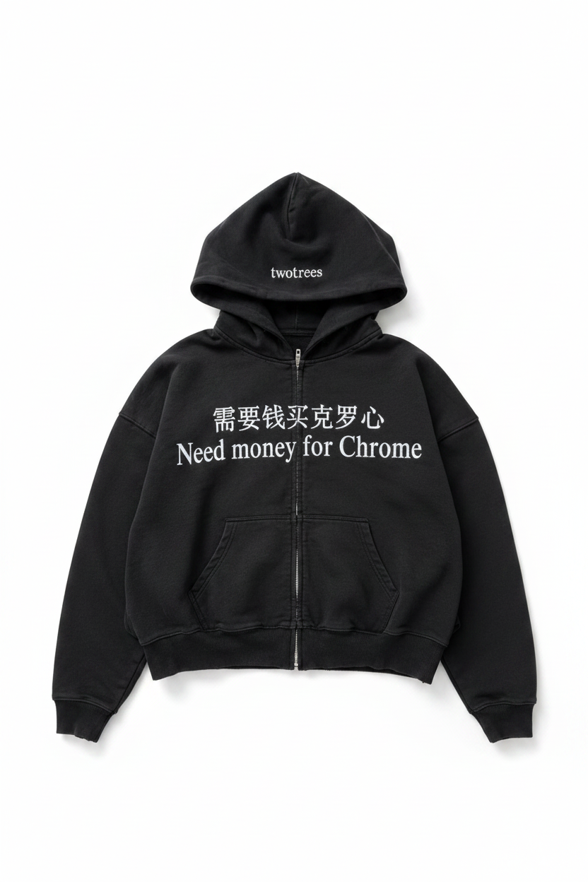 Chrome Zip Up - Sfondo Bianco